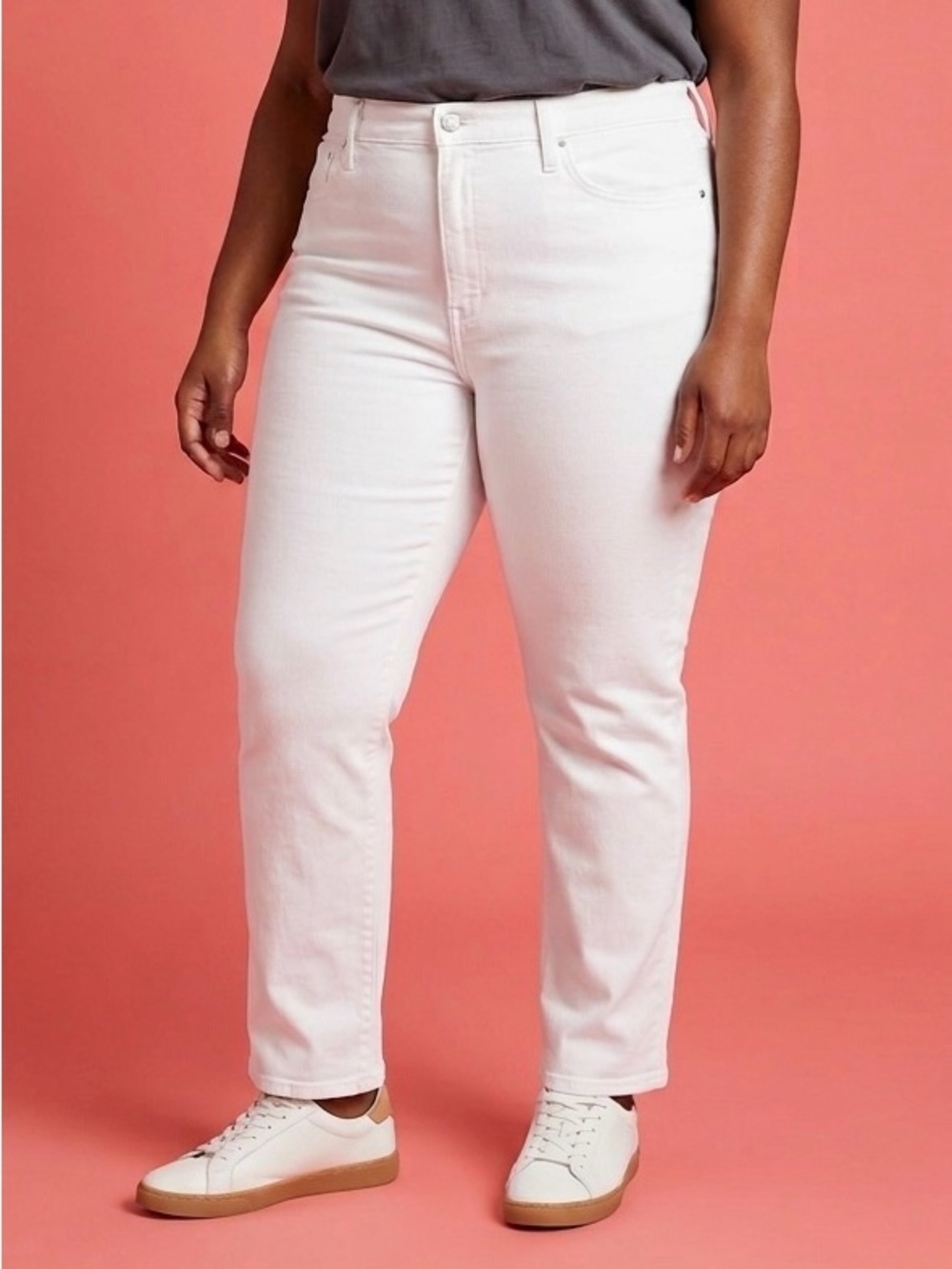 Madewell The Perfect VTG Women’s Size 31 US High Rise Straight Leg Jeans White